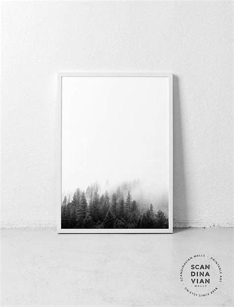 Forest Print Forest Art Black And White Forest Minimalist Etsy