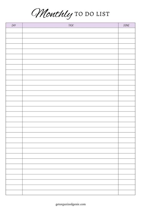 Monthly To Do List Template FREE Printables And Handy Tips