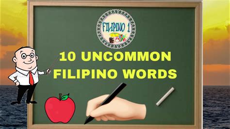 10 Uncommon Filipino Words To Learn Youtube