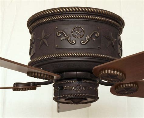 Feet ceiling fans blades ought to be 42″ and below for. Western Star Ceiling Hugger Fan | Rustic Lighting and Fans