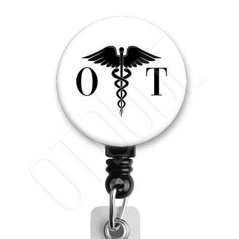 A Classic Caduceus Medical Badge Reel For Occupational Therapists Occupational Therapist As