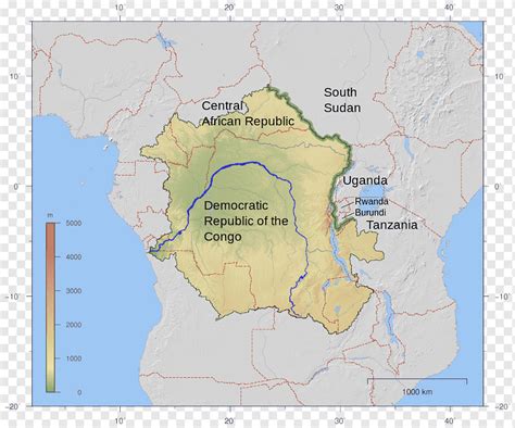 Congo River Congo Nile Divide Congo Cuenca Río Limpopo Mapa Mundo