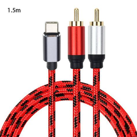 Akoyovwerve Usb Type C To 2 Rca Audio Cable Type C Rca Cable For Phones