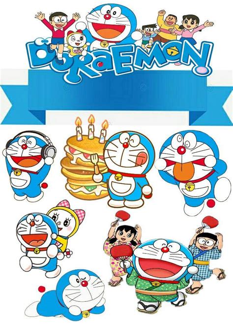 Topper Cake Kue Ulang Tahun Doraemon Part 2 Nobita Suzuka Free Custom