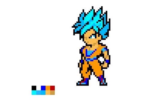 Goku Ssj4 Pixel Art The Drawing May Be Purchased As Wall Art Home