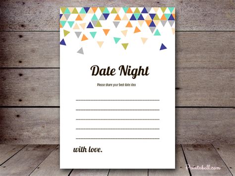 Printable Date Night Card Template Free Printable Templates Free