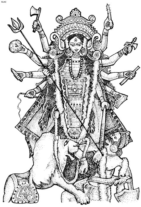 Maa Durga Coloring Page Kids Portal For Parents
