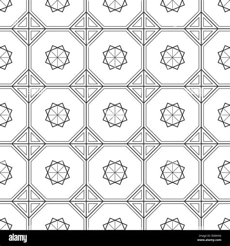 Abstract Geometric Pattern Floor Tiles Oriental Texture Seamless