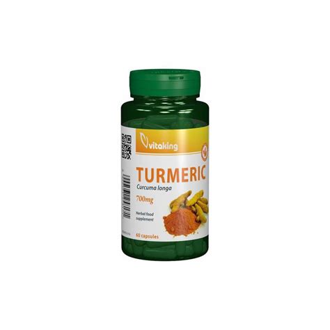 Turmeric Curcuma 700mg 60cps Vitaking Minuneanaturii Ro