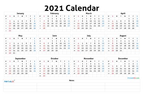 Printable 2021 Calendar By Year 21ytw46