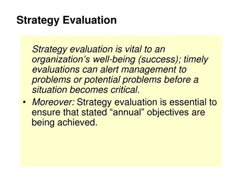 Ppt Evaluation Of The Strategy Powerpoint Presentation Free Download