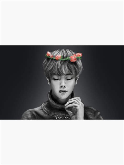 Bts Jin Flower Crown 1 Original Poster By Nuomifan Redbubble
