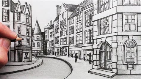 Streets Of England Drawing Perspective Drawing Architecture How To