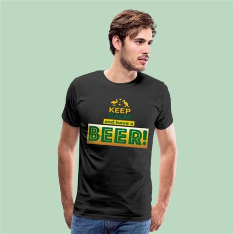 Keep Calm And Have A Beer Mens Premium T Shirt Three Brains