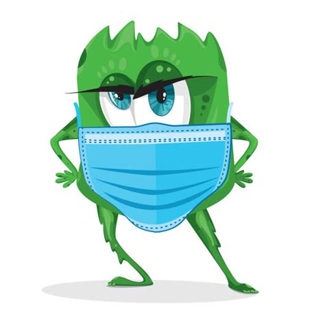 Funny Surgical Mask Cartoon Illustrations Royalty Free