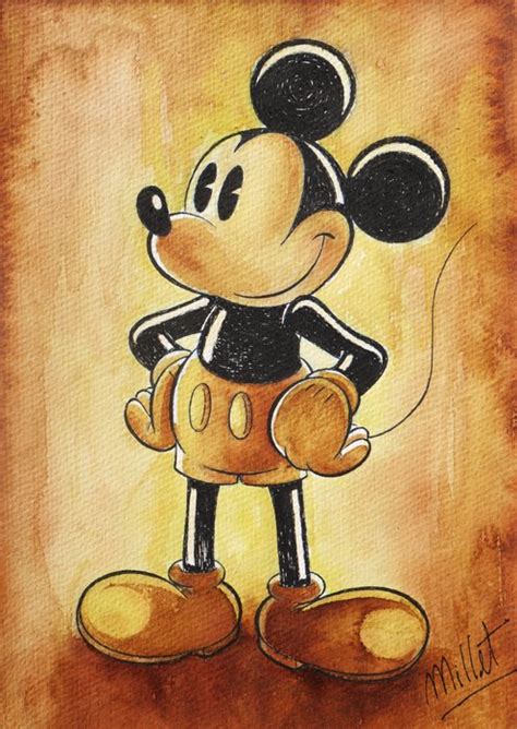 Classic Mickey Mouse Original Watercolour Painting Catawiki