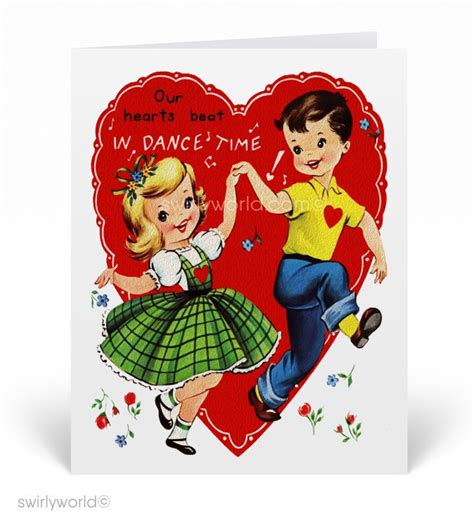 Vintage 1950s Kids Valentines Day Cards 1950s Vintage Etsy