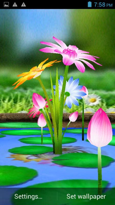 3d Flowers Touch Wallpaper Apk Download Free