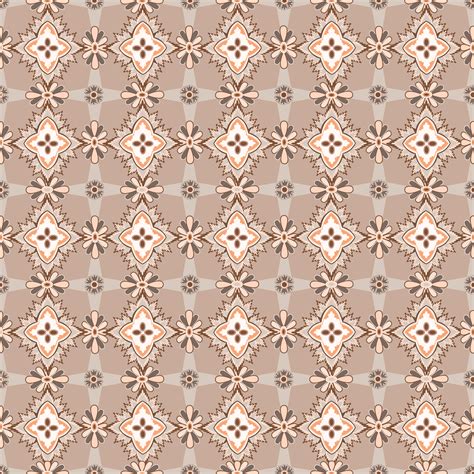 Seamless Mosaic Pattern Abstract Floral Ornament Oriental Fabric
