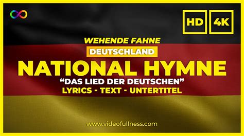 Deutsche Nationalhymne Deutschlandlied Lyrics Youtube