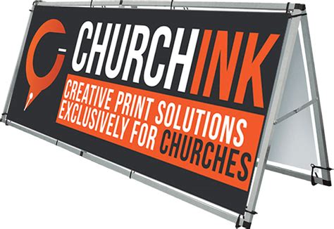 Outdoor Church Banner Display Frame 8 Foot