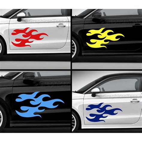 Car Graphics Flames Custom Car Stickers Vinyl Graphic