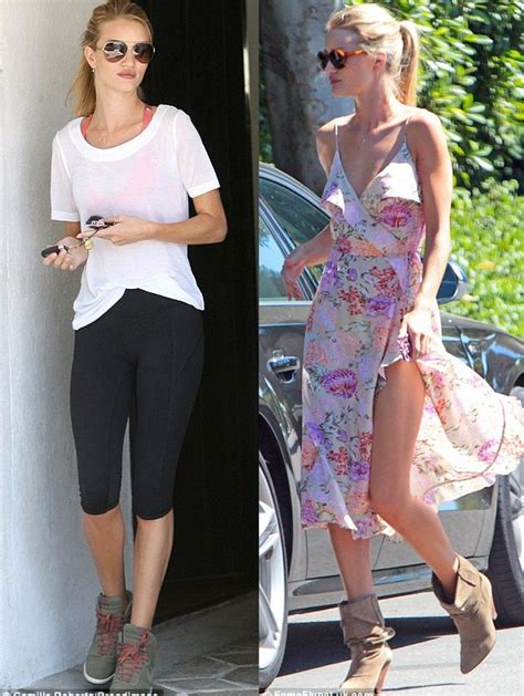 Rosie Huntington Whiteley Displays Her Perfectly Toned Legs In Floral