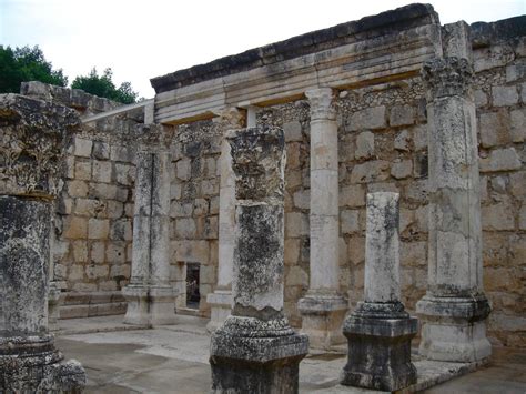 The Synagogue At Capernaum The Ruins Of A Great Synagogue Flickr
