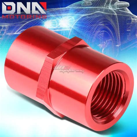 Female 14and Npt Piping Coupler Red Anodized Finish Aluminum Fitting