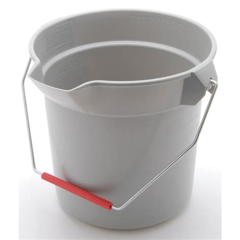 Rubbermaid 10 Qt Grey Plastic Utility Bucket 10 1 2 Dia X 10 1 4 H