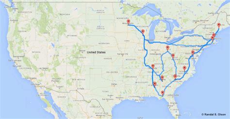 This Map Shows The Quickest And Ultimate Road Trip