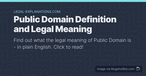 Public Domain Definition What Does Public Domain Mean