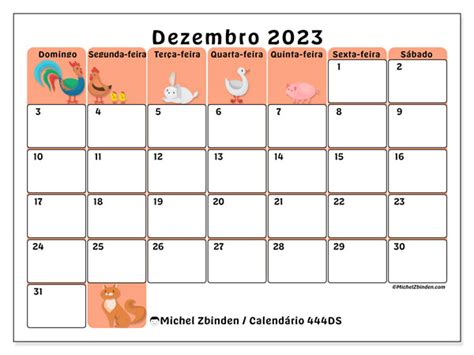 Calendário De Décembre De 2023 Para Imprimir “621ds” Michel Zbinden Pt