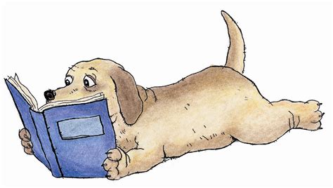 Dog Reading Book Clipart Images
