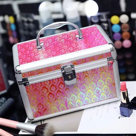 1pcs Makeup Kit Case Professional Make Up Box Cosmetic Bags Metal