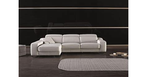 Cinthia Italian Reclining Leather Corner Group Sofa Blanco White