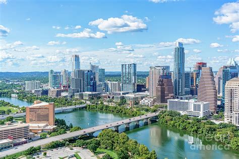 Aerial Skyline Of Downtown Austin Photograph By Bee Creek Photography