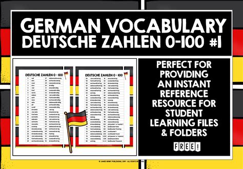 German Numbers 1 To 100 Deutsch Pinterest German Numbers 0 100