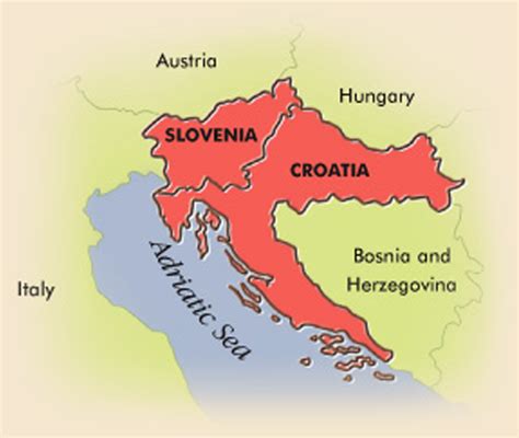 Map Of Croatia And Slovenia Vector U S Map
