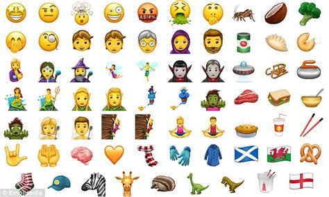 The 69 New Emoji Now Available On Twitter Daily Mail Online
