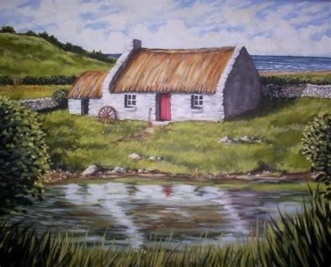 Irish Thatched Cottage Painting By Kurt Bippert Artmajeur