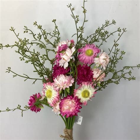 Mixed Straw Flower Bundle Pink Village Green