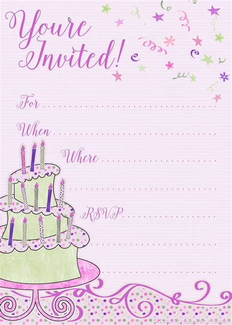 Free Printable Birthday Party Invitation Template Birthday Party Invitations Printable