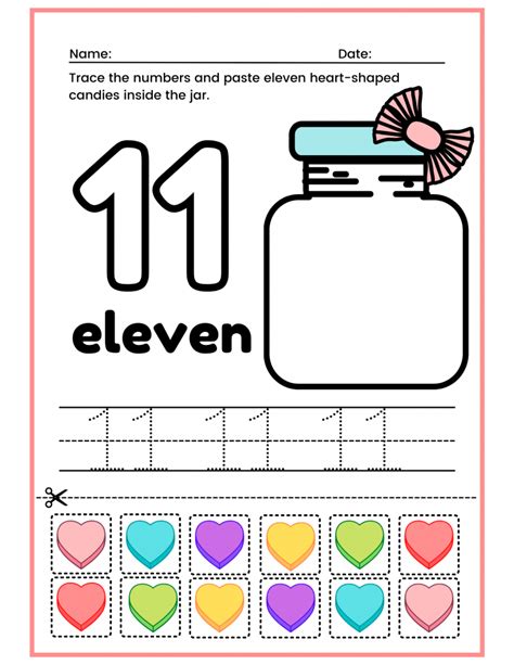 Free Preschool Number 11 Worksheets Printable Pdf