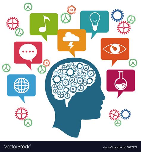 Profile Head Brain Thinking Innovation Royalty Free Vector