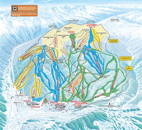 Copper Mountain Piste Map Trail Map High Res