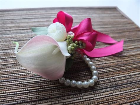 Corsages Blush Pink Calla Lily Corsage Blush Pink Calla Lily With