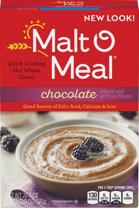 12 Packs Malt O Meal Chocolate Malt O Meal Hot Wheat Cereal 28 Ounce