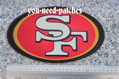 San Francisco 49ers Nfl Superbowl Football Huge 10 Logo Patch Sew On