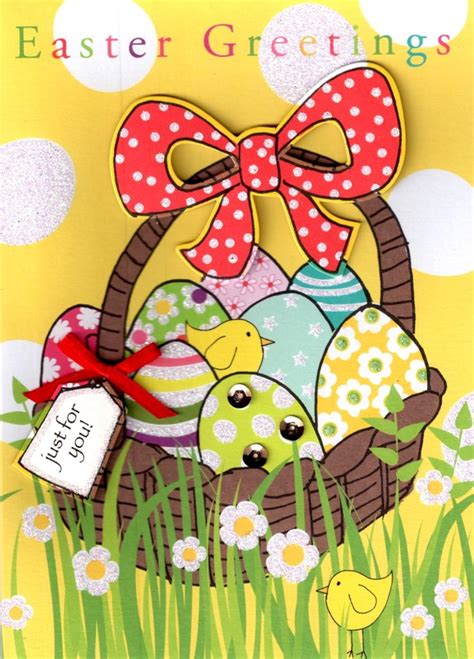 Easter Greetings Cute Easter Basket Card Cards